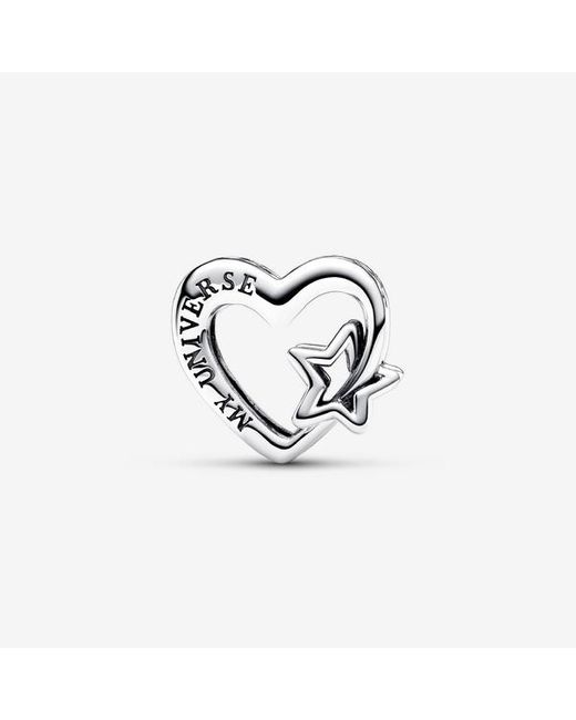 Pandora White Heart Pattern Clip Charm