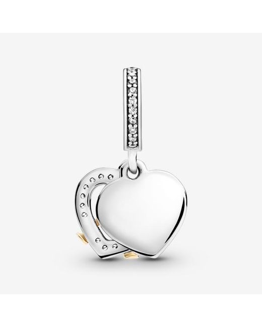 Pandora Metallic 14K Two-Tone Happy Anniversary Dangle Charm