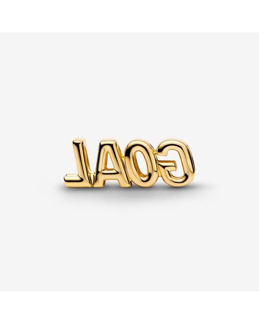 Pandora Metallic Goal Script Charm