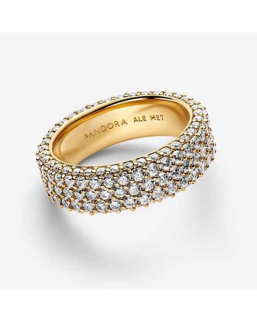 Pandora Metallic Timeless Pavé Triple-row Ring