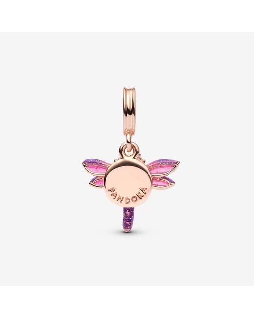 Pandora Pink Dragonfly Double Dangle Charm