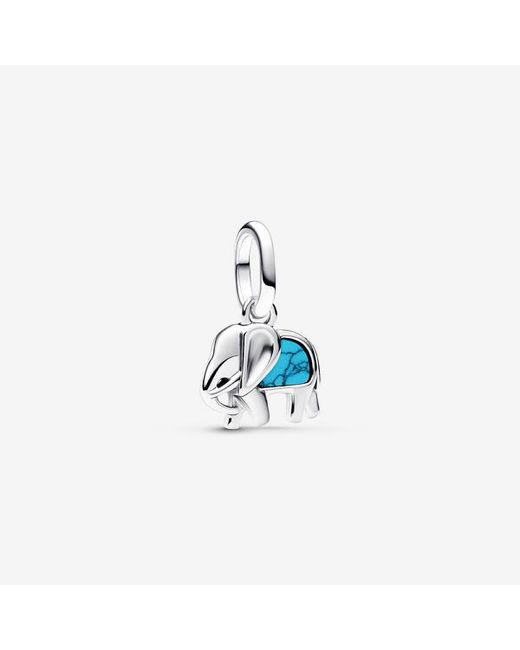 Pandora Blue Coloured Elephant Mini Dangle Charm