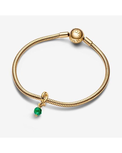 Pandora Green May Birthstone Eternity Circle Dangle Charm