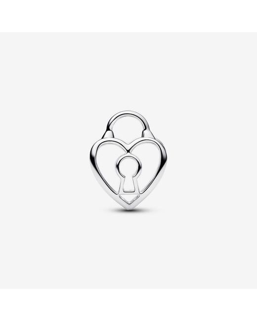 Pandora Metallic Openwork Heart Padlock Charm