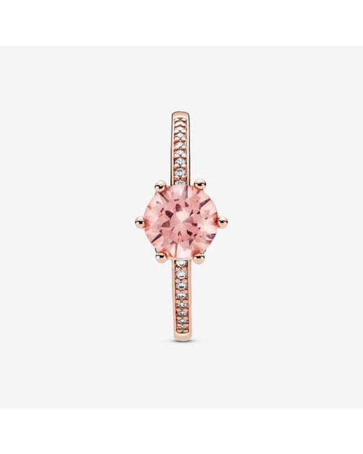 Pandora Pink Sparkling Crown Solitaire Ring