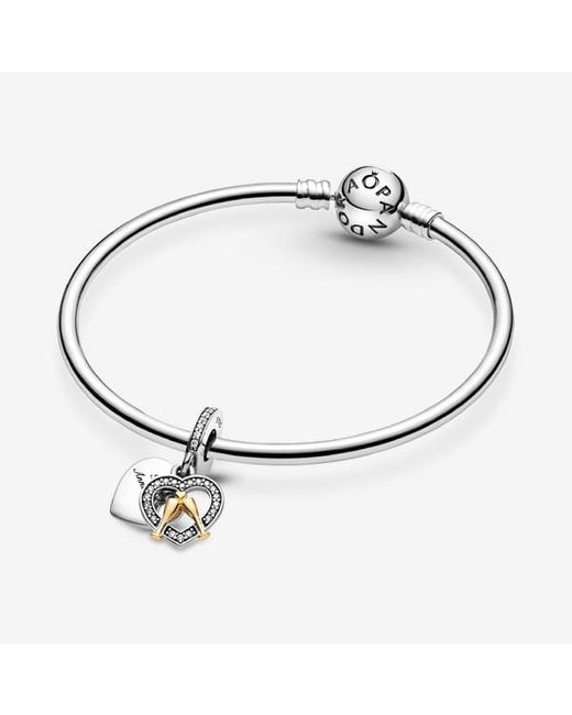 Pandora Metallic 14K Two-Tone Happy Anniversary Dangle Charm