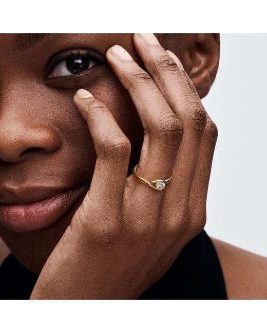 Pandora Metallic Infinite 14K Lab-Grown Diamond Ring
