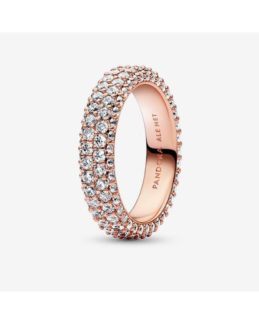 Pandora Pink Timeless Pavé Double-row Ring