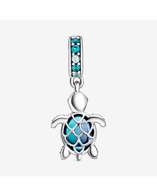 Pandora Blue Murano Glass Sea Turtle Dangle Charm