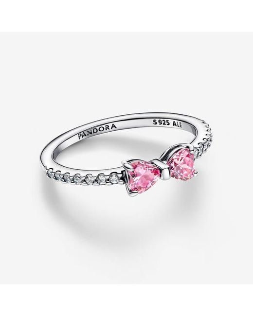 Pandora Metallic Sparkling Bow Ring