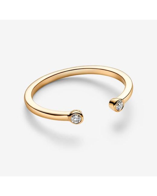 Pandora Metallic Era Bezel Lab-Grown Diamond Open Ring