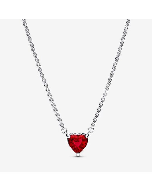 Pandora Metallic Necklace Timeless 392542c01-45 Red Heart