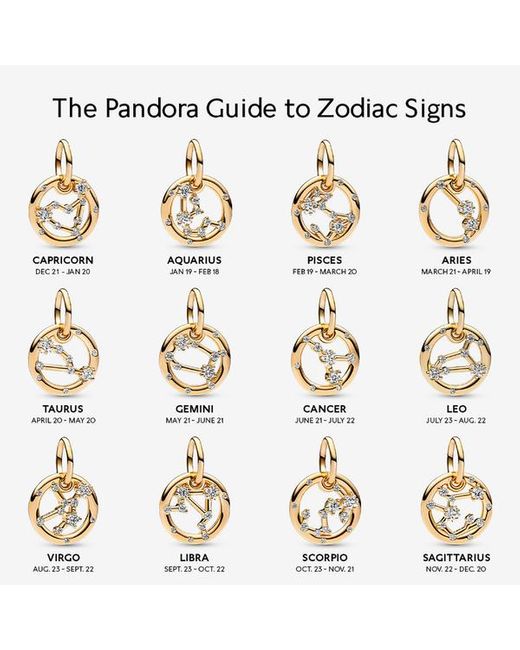 Pandora Metallic Sagittarius Zodiac Dangle Charm