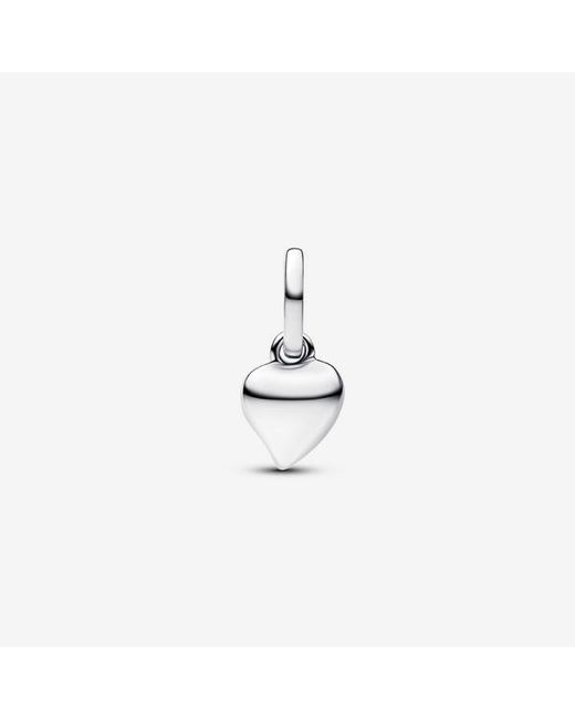 Pandora White Heart Mini Dangle Charm