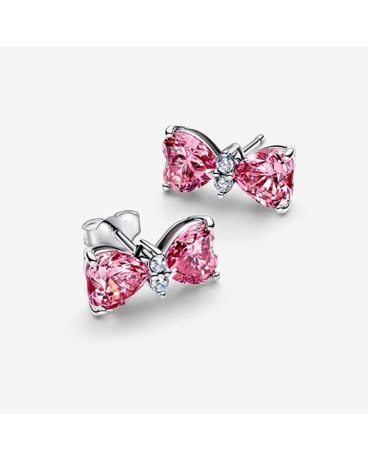 Pandora Pink Bow Stud Earrings