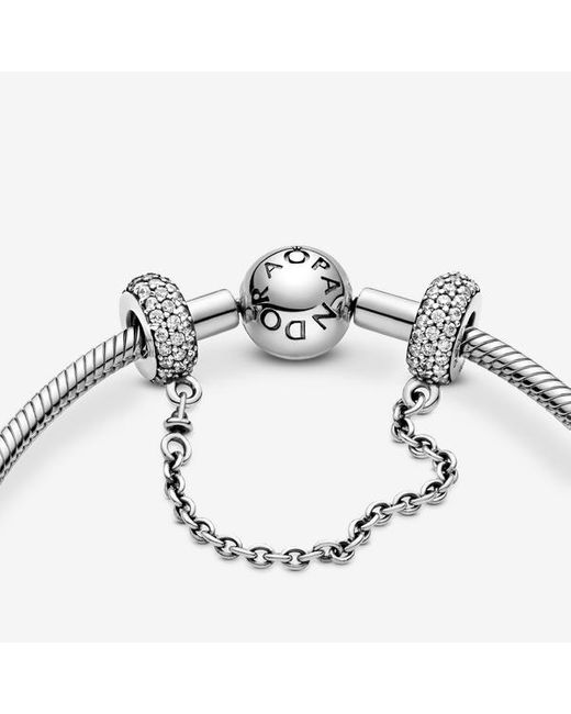 Pandora Metallic Sparkling Pavé Safety Chain Charm