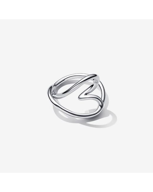 Pandora Metallic Organically Shaped Heart Ring