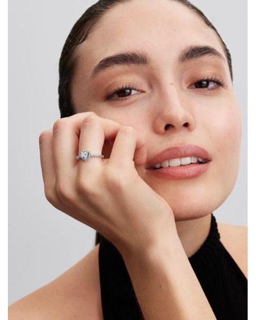 Pandora Metallic Elevated Heart Ring