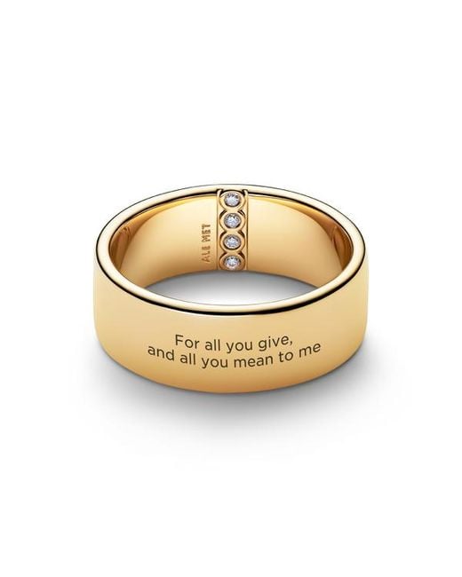 Pandora Metallic Engravable Wide Band Ring