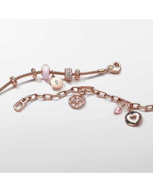 Pandora Metallic Moments Studded Chain Bracelet