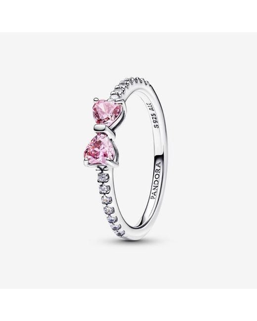 Pandora Metallic Sparkling Bow Ring