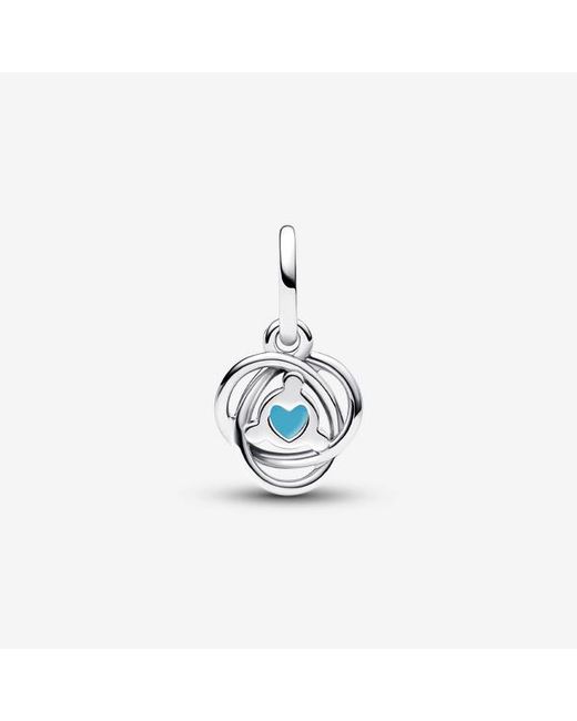Pandora Blue December Birthstone Eternity Circle Dangle Charm