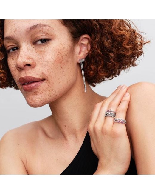 Pandora Metallic Sparkling Bow Ring
