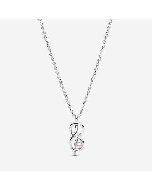 Pandora Metallic Infinity Knot Collier Necklace