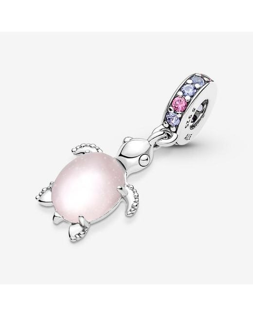 Pandora Pink Murano Glass Sea Turtle Dangle Charm