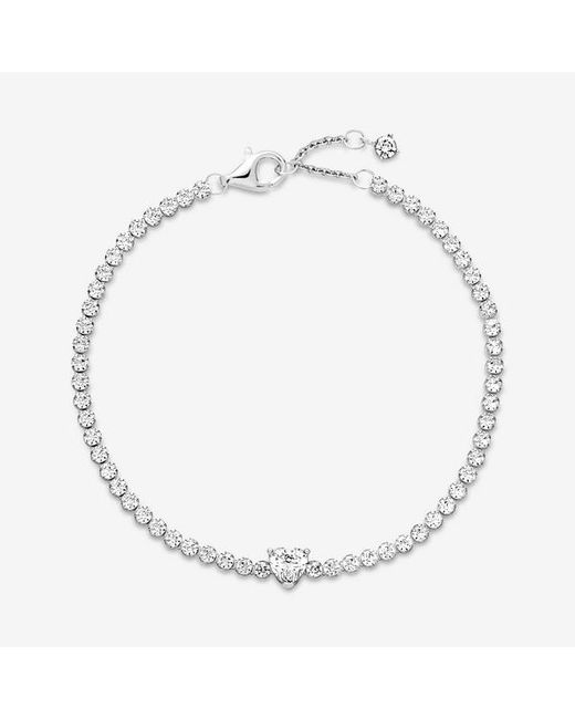Pandora Metallic Signature Two-tone I-d Pavé Bangle