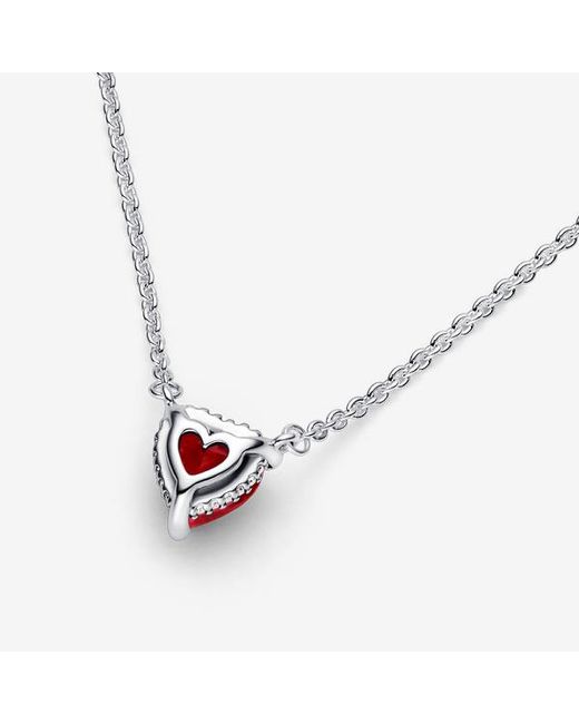 Pandora Metallic Necklace Timeless 392542c01-45 Red Heart
