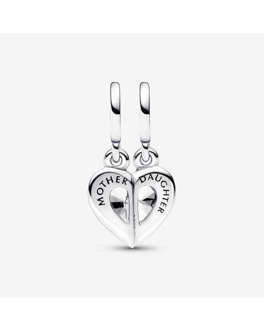 Pandora White Splittable Mother & Daughter Dangle Charm