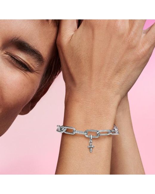 Pandora Metallic Me Sparkling Cross Mini Dangle Charm
