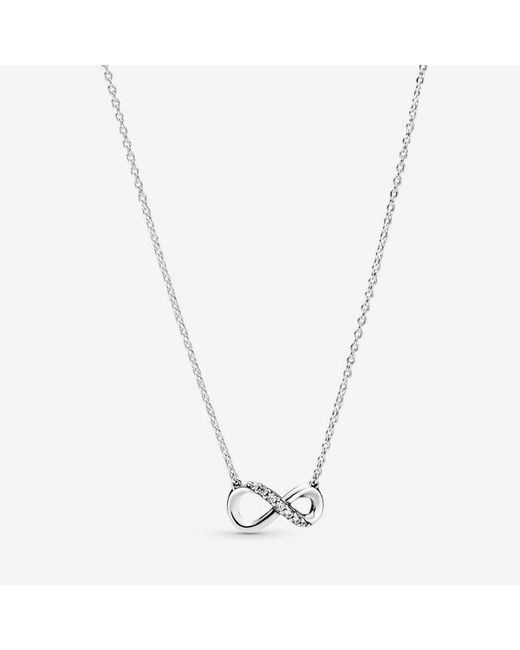 Pandora Metallic Sparkling Infinity Collier Necklace