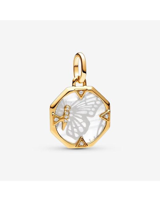 Pandora Metallic Pearlescent Butterfly Medallion Charm