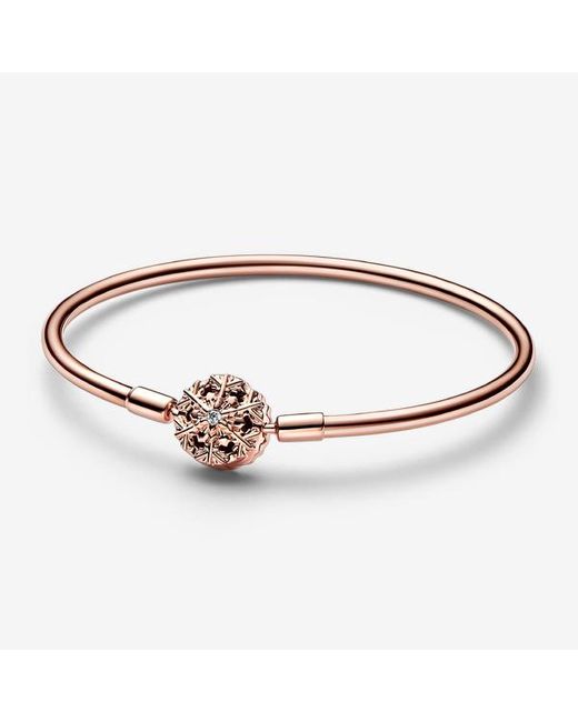 Pandora Metallic Limited Edition Moments Sparkling Snowflake Clasp Bangle