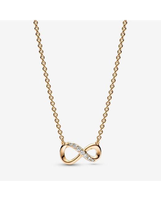 Pandora Metallic Sparkling Infinity Collier Necklace