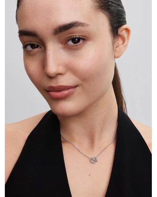 Pandora Metallic Sparkling Infinity Heart Collier Necklace