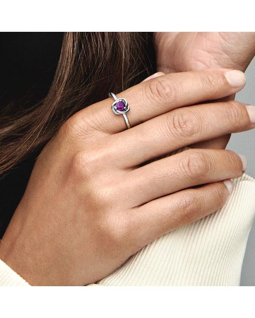 Pandora Purple February Birthstone Eternity Circle Ring