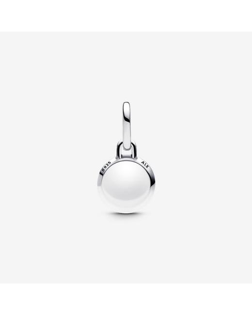 Pandora White Engravable Evil Eye Murano Glass Mini Dangle Charm
