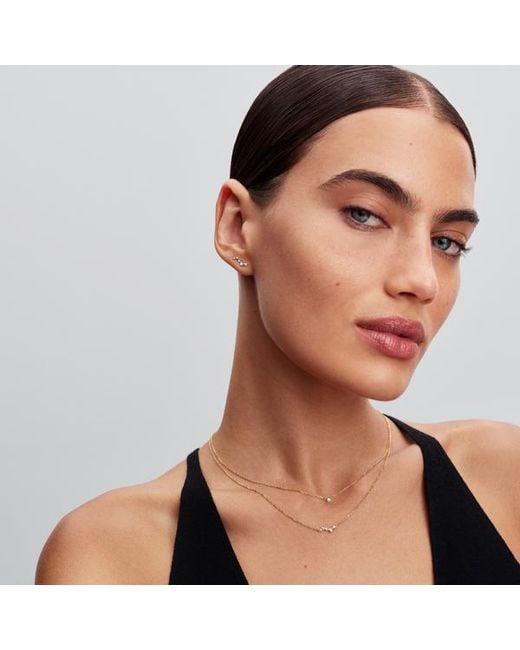 Pandora Metallic Era Lab-Grown Diamond Droplet Bar Necklace