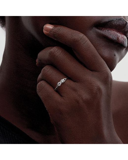 Pandora Metallic Infinite Sterling Double Facing Lab-Grown Diamond Ring