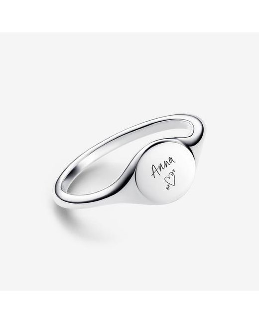 Pandora Metallic Engravable Signet Ring