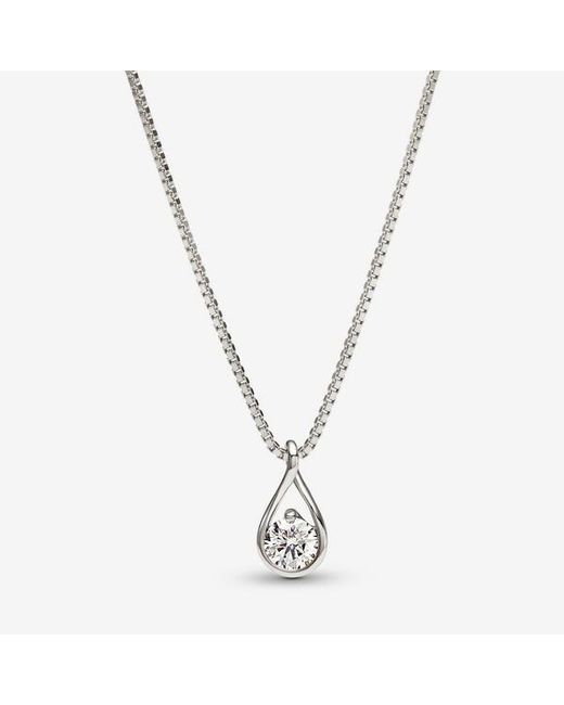 Pandora Metallic Infinite 14K Lab-Grown Diamond Pendant Necklace