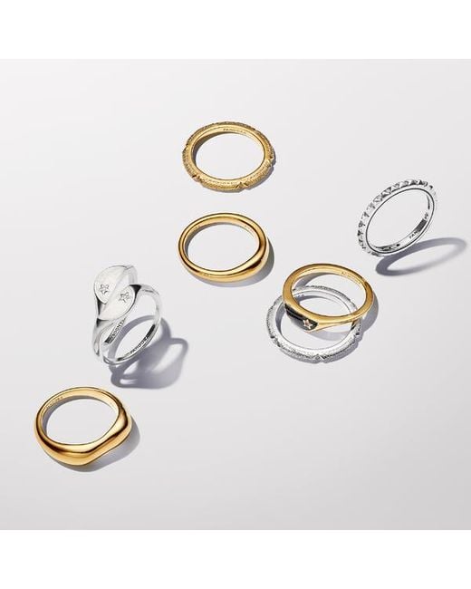 Pandora Metallic Me Texture & Stones Ring