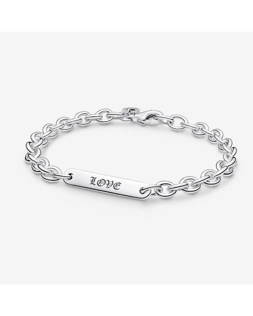 Pandora Metallic Engravable Bar Link Bracelet