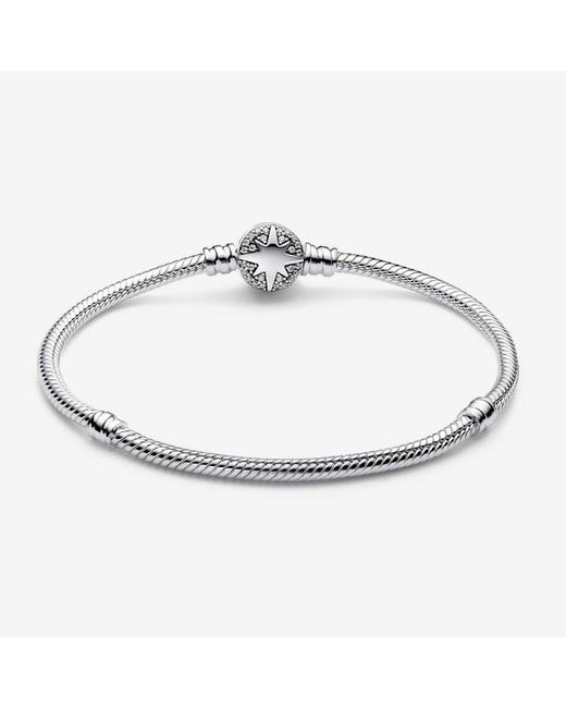 Pandora Metallic North Star Clasp Snake Chain Bracelet