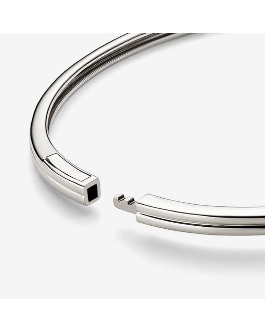 Pandora Metallic Infinite 14k White Gold Lab-grown Diamond Bangle