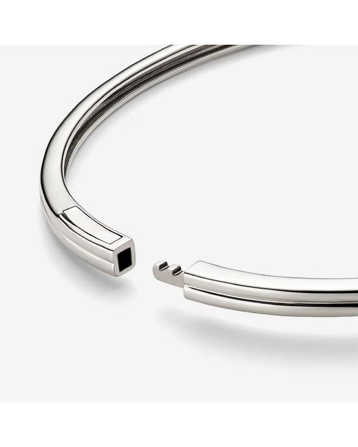 Pandora Metallic Infinite 14k White Gold Lab-grown Diamond Bangle
