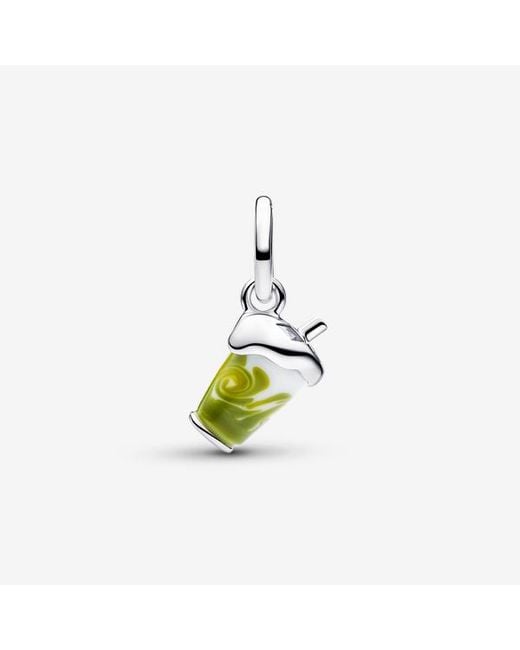Pandora Green Iced Matcha Latte Murano Glass Dangle Charm